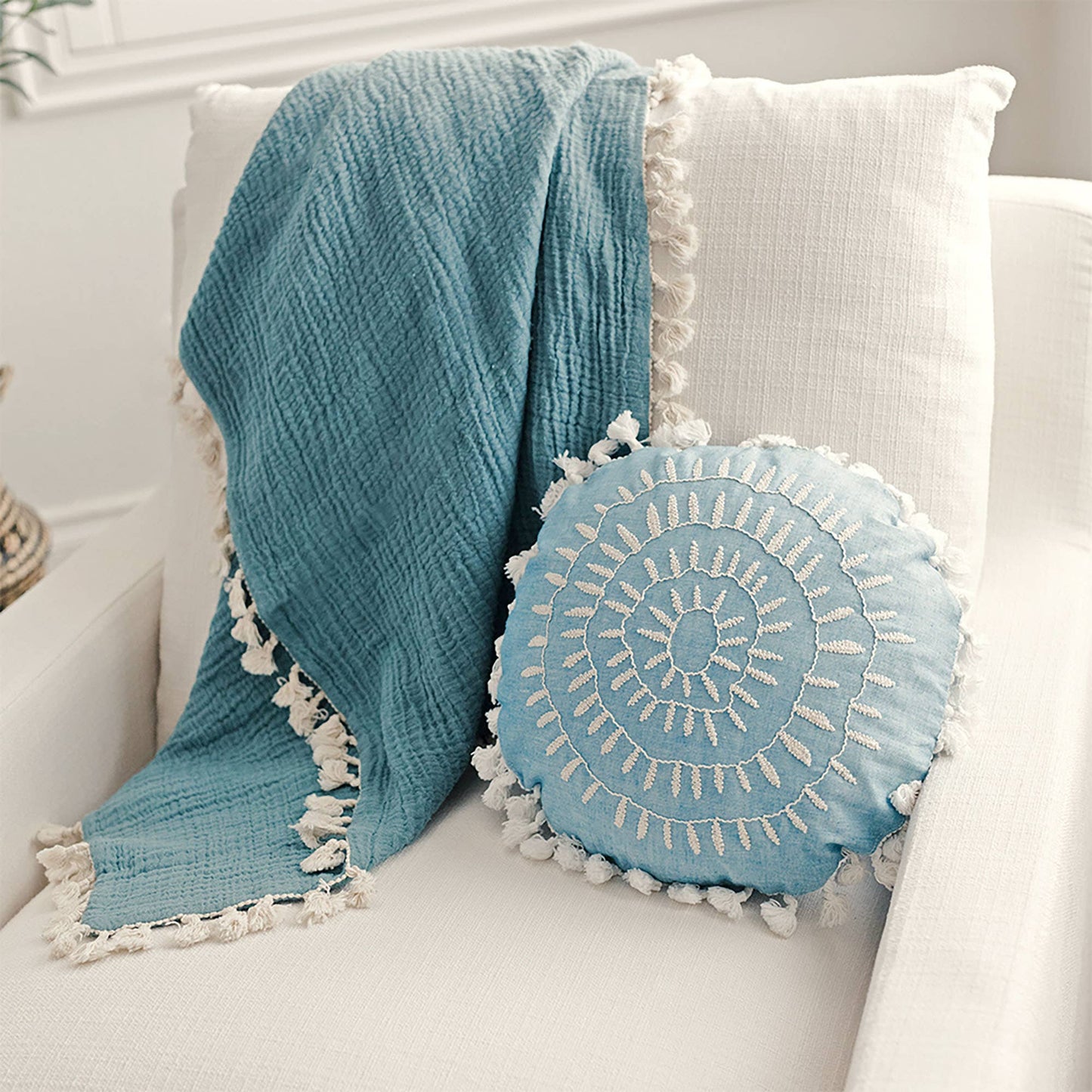 6 Layer Muslin Blanket Riverstone