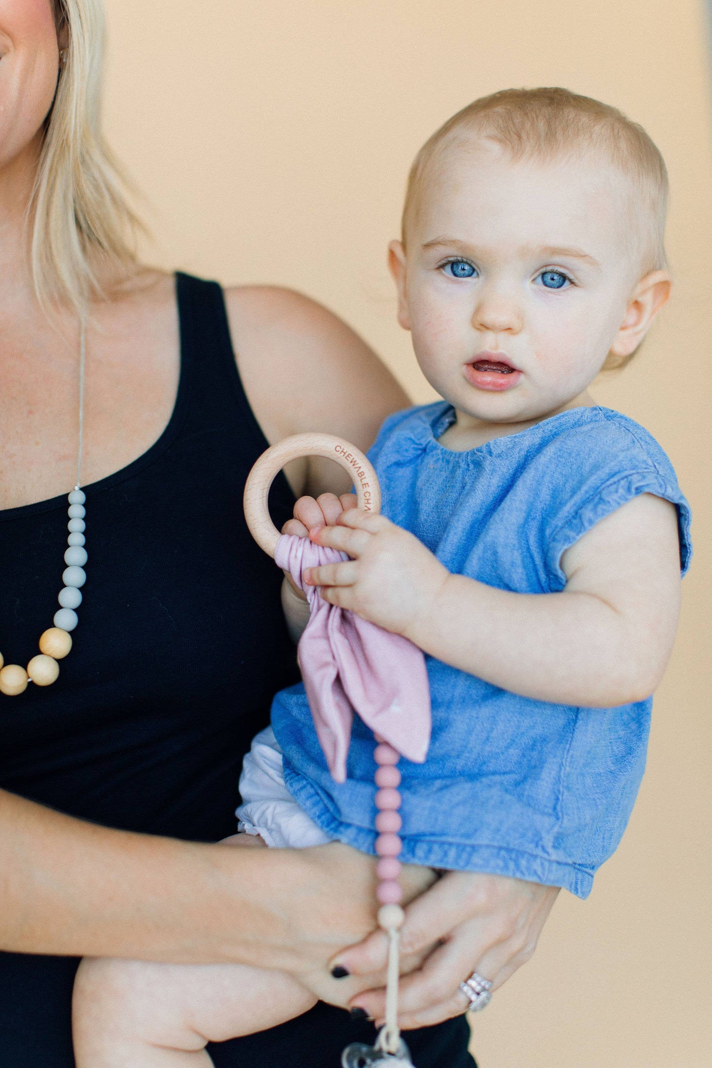 Crinkle Bunny Ears Teether- Sweethearts
