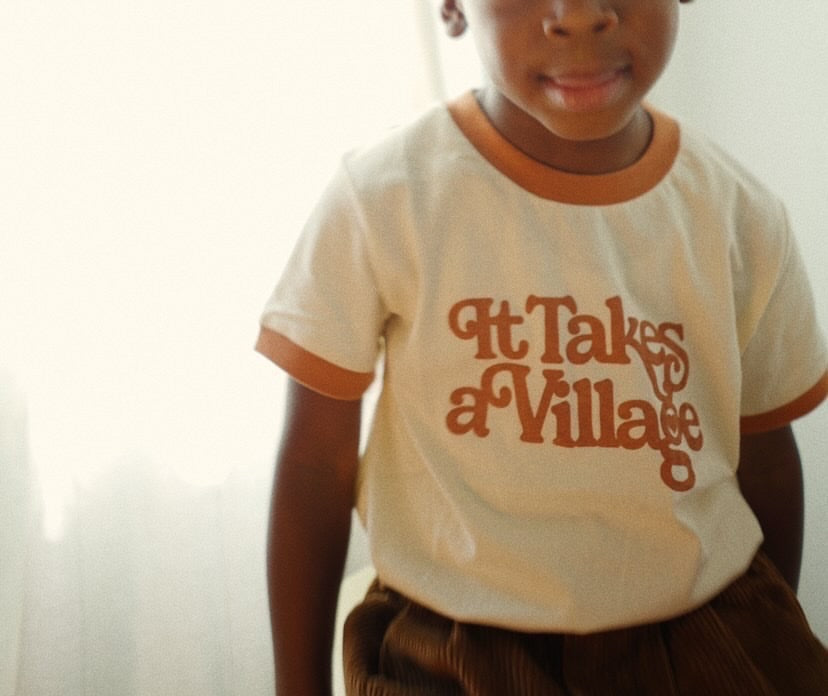 "It Takes a Village" Kid's Retro Tee