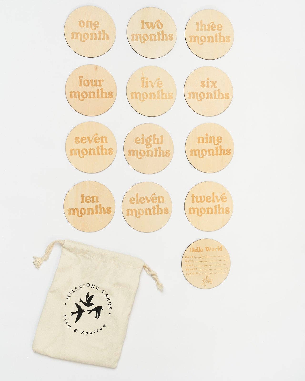Sprout + Shine<br>wooden milestone cards