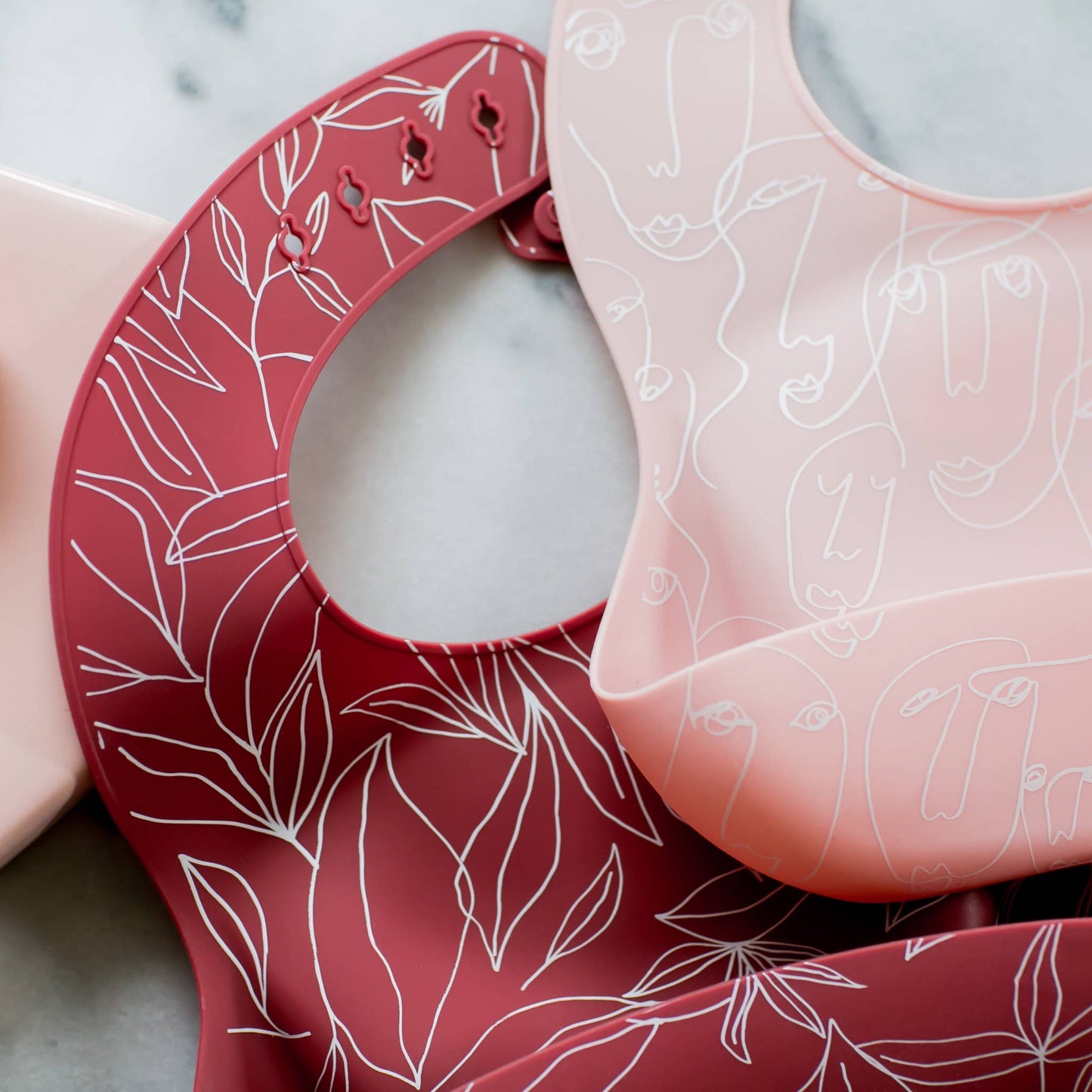 Silicone Baby Bib - Foliage