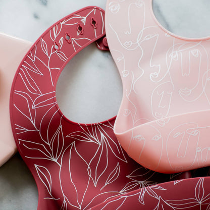 Silicone Baby Bib - Foliage