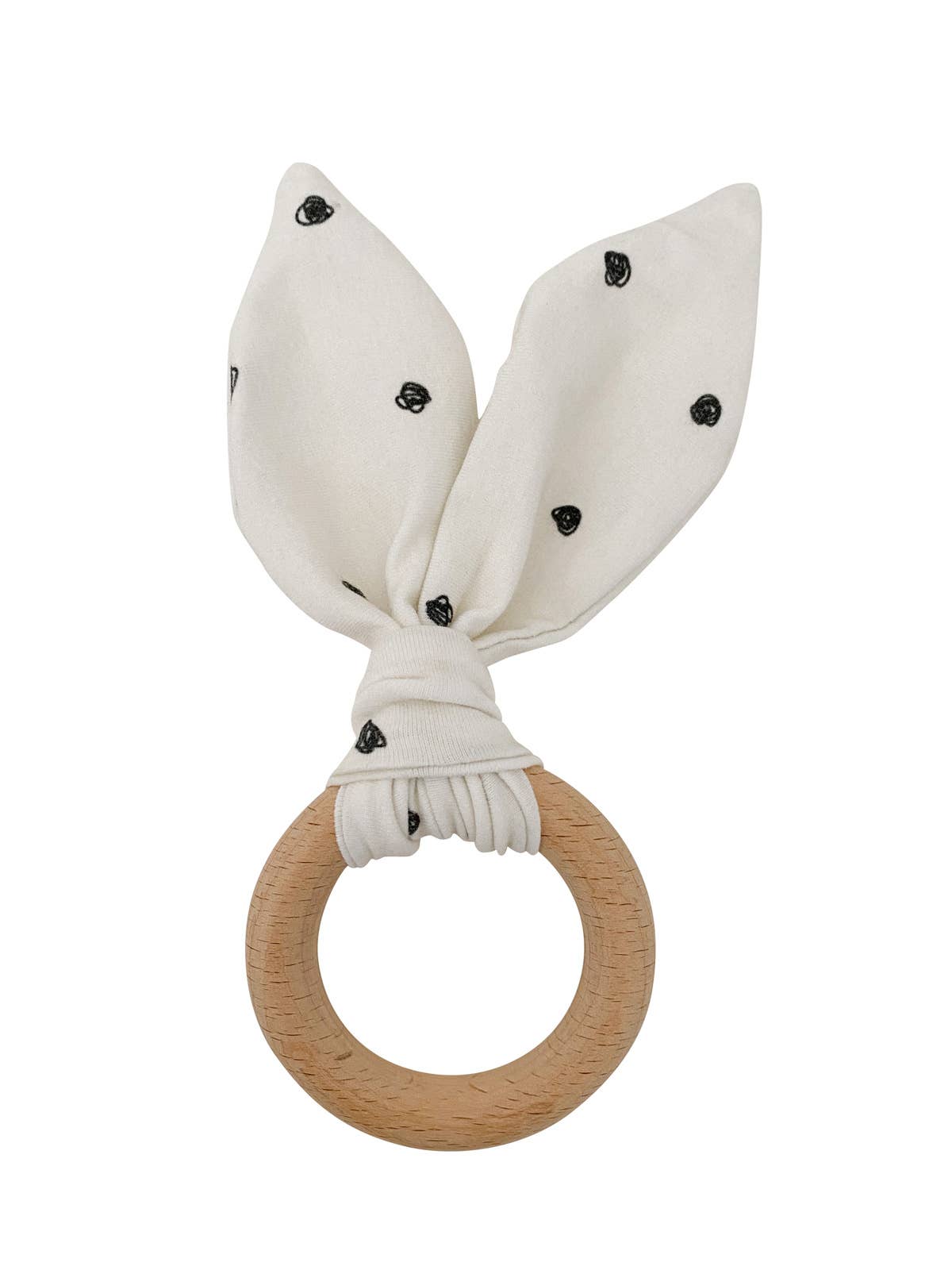 Crinkle Bunny Ears Teether- Dots